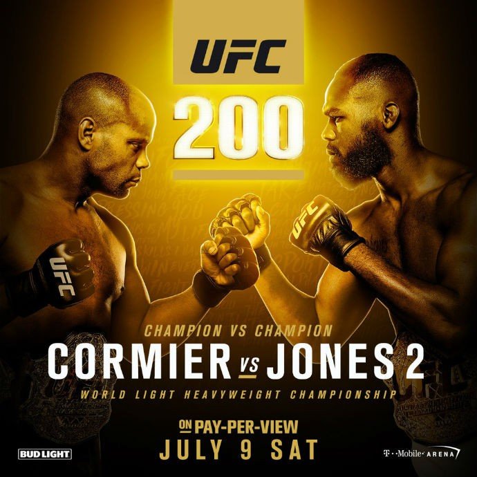 Jon Jones e Daniel Cormier se encaram em pôster oficial do UFC 200